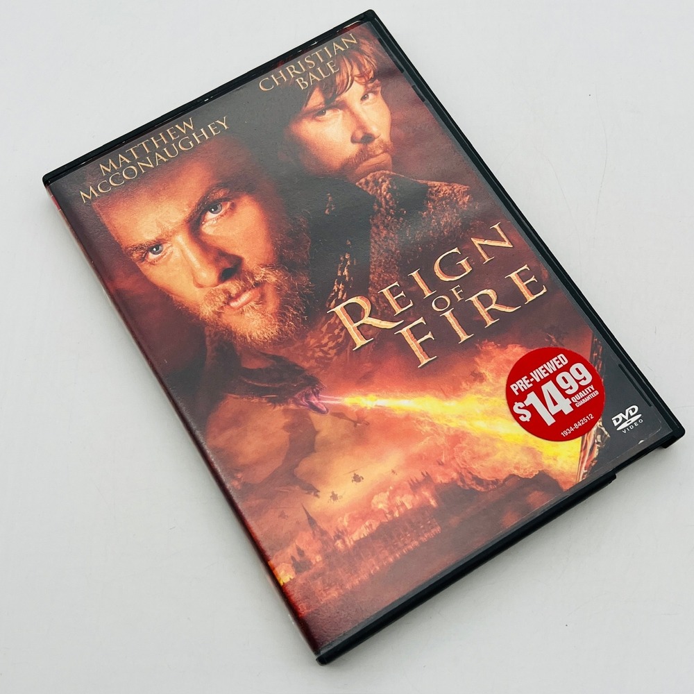 Reign of Fire DVD Matthew McConaughey Christian Bale Blockbuster Case Widescreen